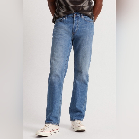 Brixton Jeans The Labor Pant Relaxed Fit Size 36x34 Mens Denim Straight Leg - Picture 1 of 13